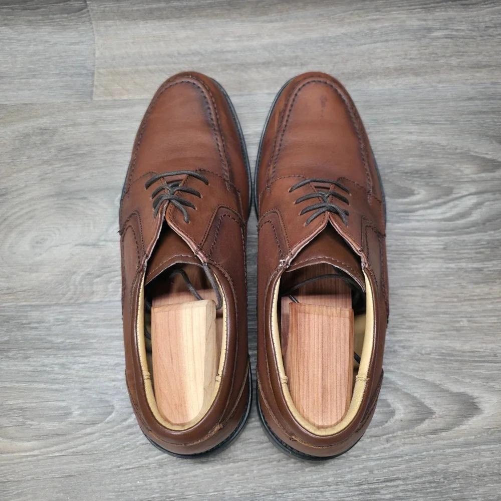 Ralph Lauren Chaps Dress Shoes Mens‎ 10.5M Brown Oxford Leather Old Money Preppy